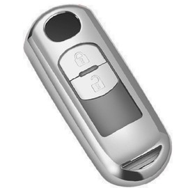 [VERISSY] Smart Key Case, Mazda MAZDA Smart Key Cover CX-5 CX-3 CX-8 Demio Axela Atenza Roadster, Silver