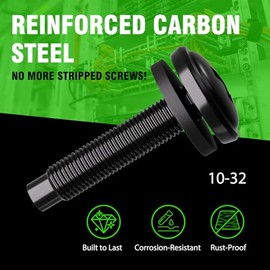 XOOL Paquete de 50 Tornillos 10-32 para Rack con Arandelas de Nylon – Duraderos, Resistente a la Oxidación para Gabinetes de Servidores y Montajes de Equipos de Audio