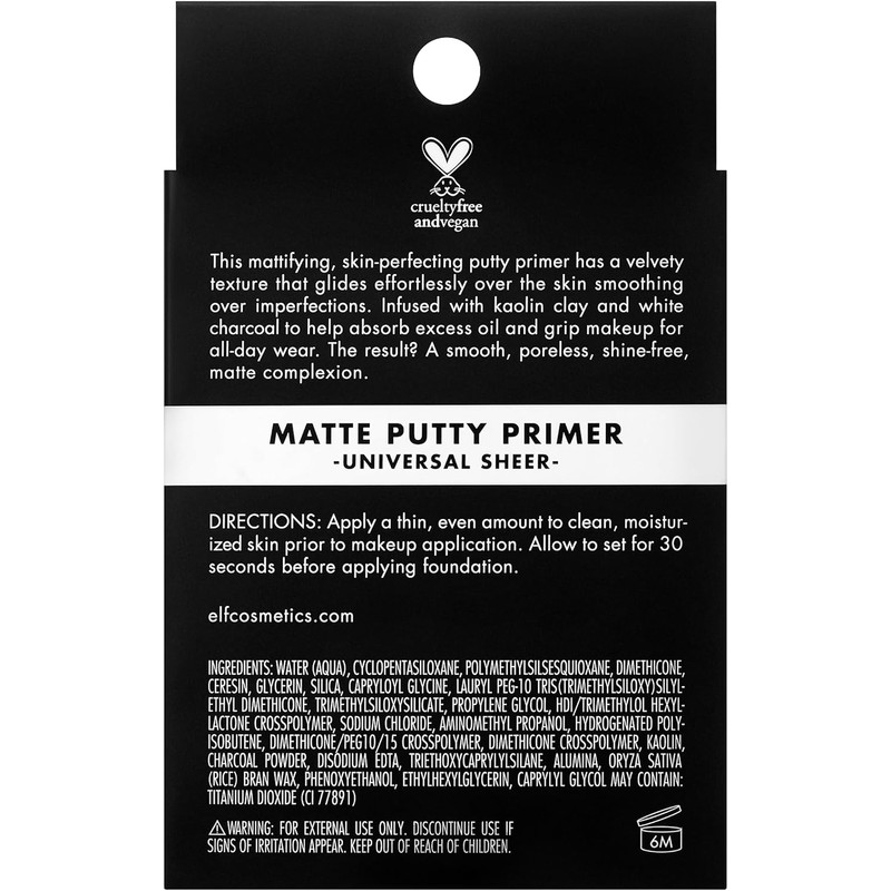 e.l.f. Cosmetics E.l.f Matte Putty Primer, Oil-free Formula, 20ml .,