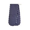 KitchenCraft Double Oven Gloves with 'Butcher's Stripe' Design, Cotton /
