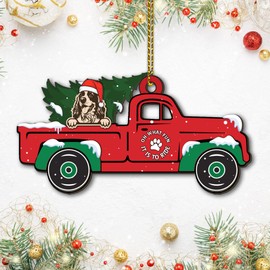 Cocker Spaniel Ornament, Cocker Spaniel Ornaments for Christmas Tree, Funny Cocker Spaniel Christmas Ornament, Pet Stocking Hanging Car, Dog Ornaments, Christmas Keepsake for Puppy Lovers Dog Mom Dad