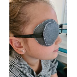 Kids and Adults Reusable Embroidered Orthoptic Eye Patch For Amblyopia Lazy Eye Occlusion Therapy Treatment PawChase Dog (Left Eye Cover)