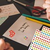 EUZUXU Pack of 3520 Shiny Colourful Circle Dot Stickers Sparkle