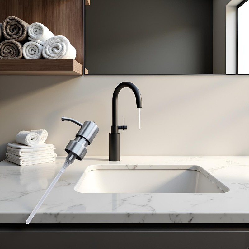 Stainless Steel Minimalist Style Liquid Soap Dispenser for Bathroom Kitchen,