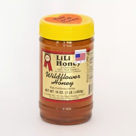 Lili Farms California Raw Wildflower Honey 16 Oz  453g Pure 100% Natural Grade A Gift Wrapp