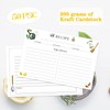 GoShambar Recipe Cards, 4x6 Inches Double Sided Cards, Blank Recipe