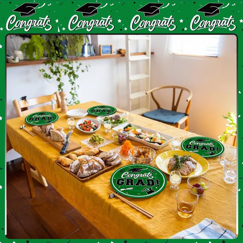 48 Pcs Graduation Party Plates 2026 Graduation Party Dinnerware Disposable