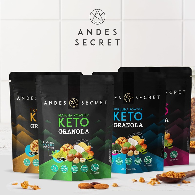 Andes Secret Matcha Powder Granola - Almonds, Walnuts & Hazelnuts