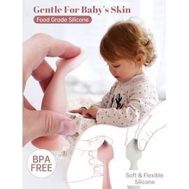 Esptula de crema para paales, paquete de 2 esptulas para bebs, tamao completo  mini aplicador de crema de paales de silicona para bebs, necesidades...