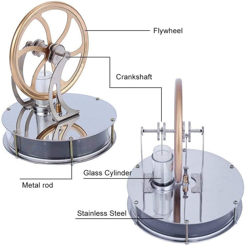 Fictory Low Temperature Stirling Engine, Steam Engine Model, 1 Piece