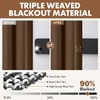 Brown Blackout Curtains for Bedroom Living Room 40"x63" Long 2