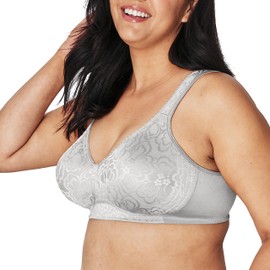 Playtex Womens 18 Hour Ultimate Lift & Support Cotton Stretch Wireless Bra Us474c, Grey Heather, 46DDD