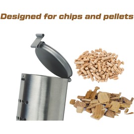 Montana Grilling Gear Flip Lid Smoker Tube | Compatible with Gas, Charcoal, and Electric Grills | Stainless Steel BBQ Smoke Tube with Brackets