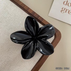 WENJESO Set of 3 Plumeria Artificial Flower Accessories, Spicy Flower Hair Clip, Side Bangs, Beach Travel Retro Decorations-bk