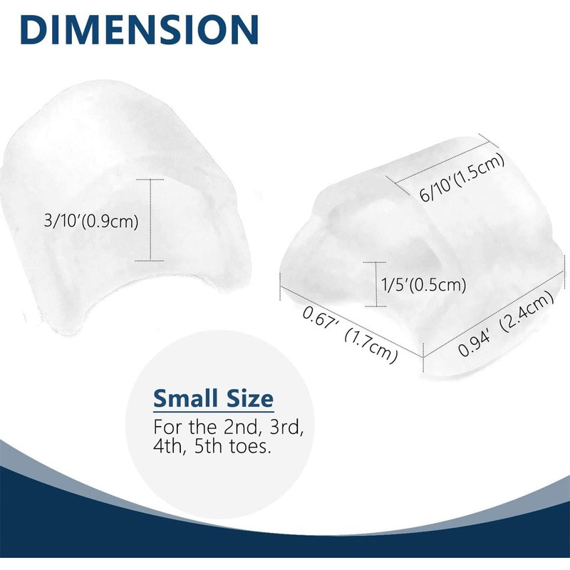 Toe Separators, Gel Toe Separators, Small Bunion Corrector to Prevent