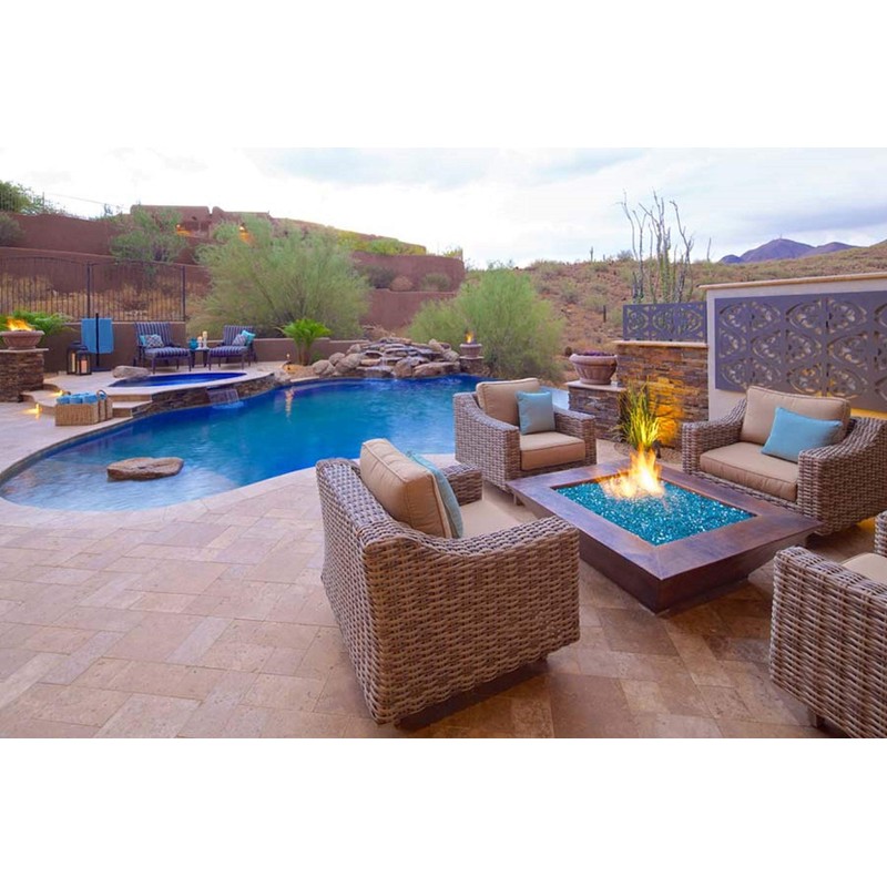 Hiland RFGLASS-2-SKY Fire Glass, 20 lb, Sky Blue