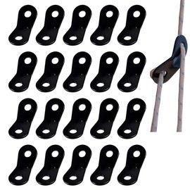 QEQSHQO Guyline Tent Rope Tensioner Tent Accessories Cord Adjuster Tent Tensioner Rope Plate Rope Tensioner for Tent Hiking Camping Aluminium Alloy 20 Pieces