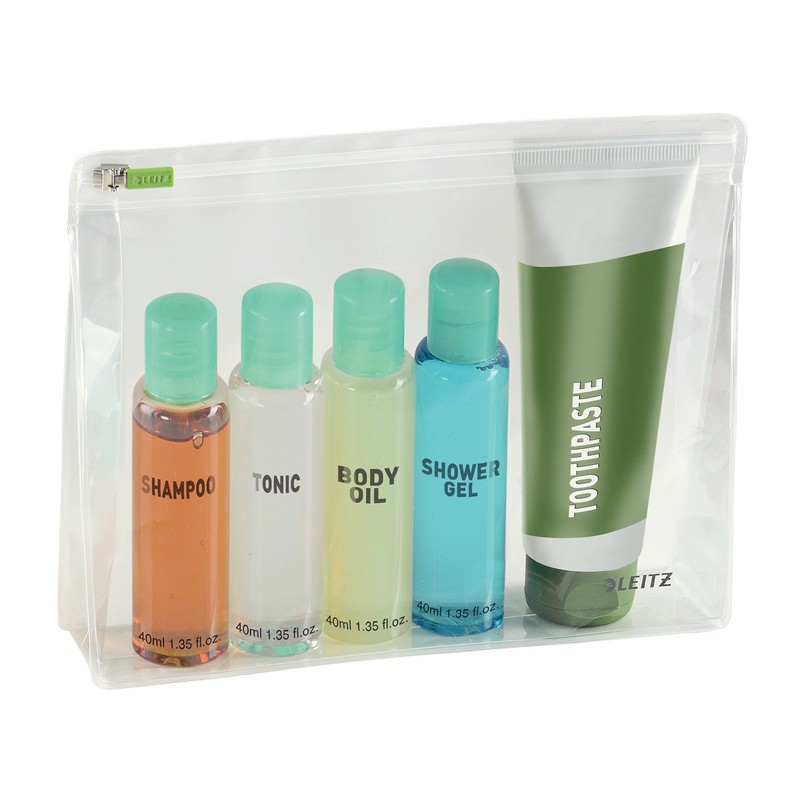 Leitz Pack of 2 Zip Bags (Suitable for Travel Items,