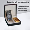 Plasma Portable Electric Lighter, Windproof USB Rechargeable, with LED Lighting