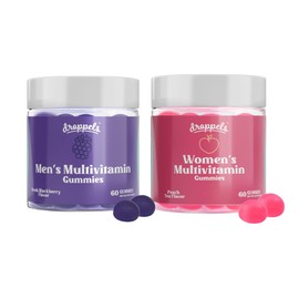 Droppels His & Hers Bundle: Men's & Women's Multivitamin Gummies | Vegan, Non-GMO, Pectin-Based | BlackBerry & Peach Tea Flavors