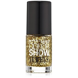 Maybelline New York Color Show Jewels Nail Lacquer Top Coat, Gilded in Gold, 0.23 Fluid Ounce, 1 Count
