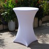 1 x Premium Bar Table Cover Stretch 80 cm White