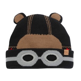 FlapJackKids - Knitted Toque - Black Bear - Medium/Large | Cute Toddler Winter Apparel | Gift for Baby