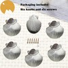 LD-YUNJIA 6 Pcs Seashell Cabinet Knobs,Single Hole Metal Knob for
