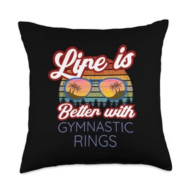 Gymnastic Rings / 'Life Id Better With Gymnastic Rings!' Throw Pillow