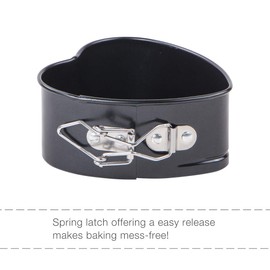 Webake Springform - Juego de 2 moldes para tartas de queso en forma de corazón de 4 pulgadas, moldes para hornear en forma de corazón, accesorios de Instapot, olla de presión, freidora de aire y Navidad, día de San Valentín