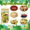 Klemon 6 Pack Glass Salad Jars with Lids Meal Prep,Salad