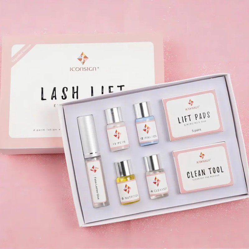Kit Lash Lift Permanente Pestañas Marca Iconsign con Aceite Nutritivo