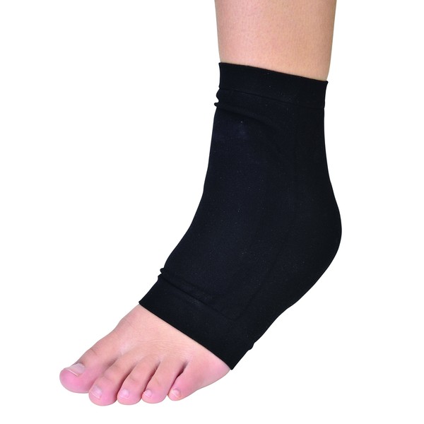 Silipos 15341 Lace Bite Protector with Gel Cushion for Top of Foot Pain, Black, One Size