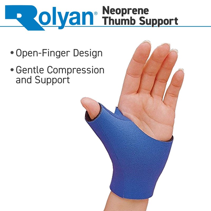 Rolyan Neoprene Pull On Thumb Support, Wrist Compression Sleeve, Thumb