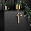 JSBWSFA 2 Pcs Zinc Alloy Brushed Gold Drawer Pulls Half