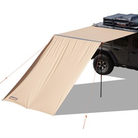ALL-TOP Awning Wall (Front), 6.6ft x 9.5ft, PU3000mm Waterproof Windbreak Extension for Vehicle Awning, UV50+ for Extra Sun Shade and Privacy