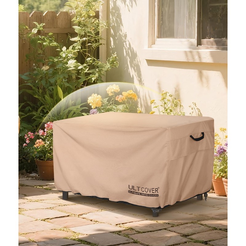 ULTCOVER Rectangular Gas Fire Pit Table Cover 43x22 inch Waterproof