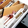 Utoplike Bamboo Drawer Dividers Large, 4'' High Adjustable Kitchen Drawer
