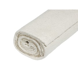 Organic Cotton Woven Yoga Mat - Unbleached, Undyed, All-Natural, Washable, and Toxic-free Cloth Yoga Mat - Mysore, Hand-made Mat for Outdoor and Indoor - 78"x27" (Unbleached Cotton)