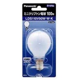 Panasonic LDS110V90WWK Mini Krypton Bulb, 100 Type [1 Piece]