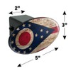 GRAPHICS & MORE Rustic Distressed Ohio State Flag Oval Tow