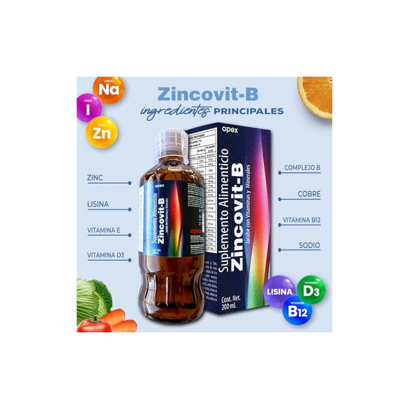 Apex Zincovit-B Jarabe Multivitamínico