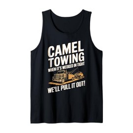 Vintage Camel Towing Humor Tow Truck Tank Top