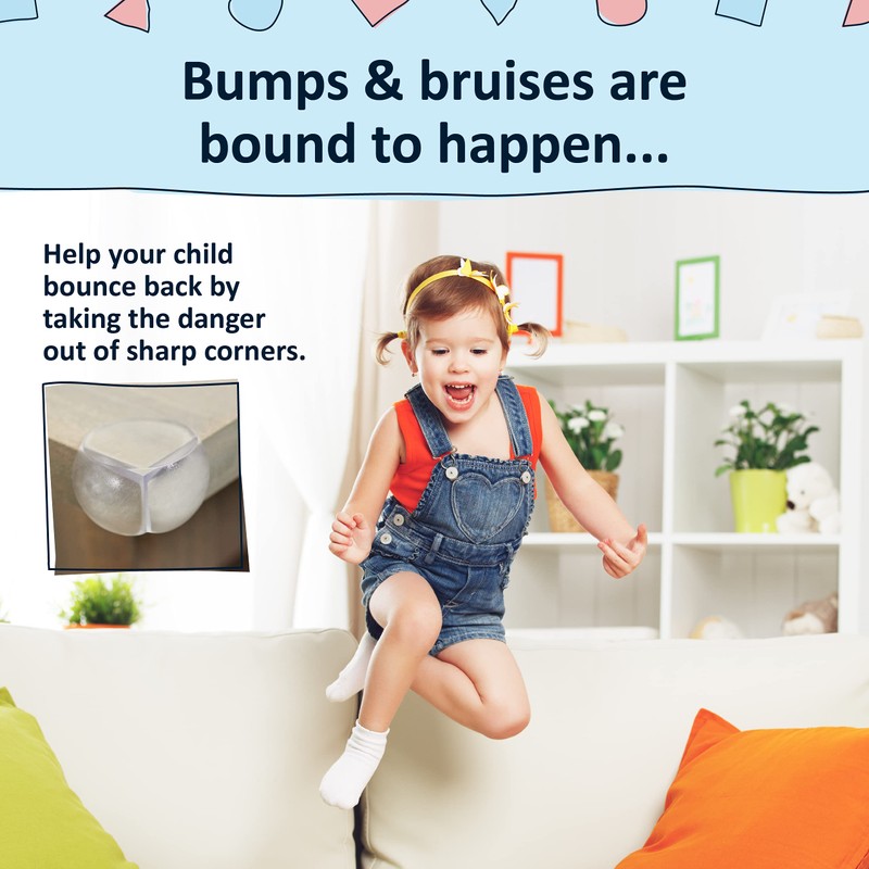 Bebe Earth Baby Proofing Corner Protectors, 18 Furniture Corner Guards