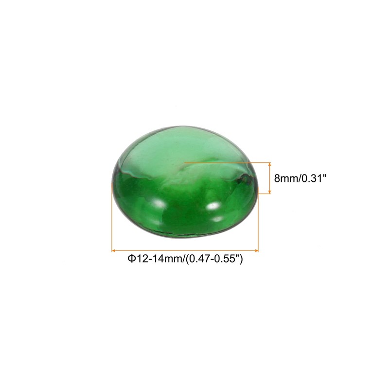 MECCANIXITY Decorative Flat Glass Marbles 12-14mm Rock Vase Filler Beads