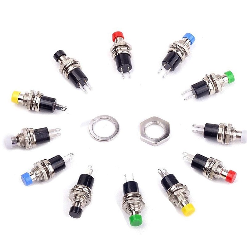 Gebildet 24 pieces 7 mm mini momentary push button, SPST