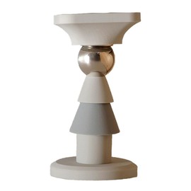 AIMALL Strong Magnetic Door Stopper, Hole-Free Anti-Collision Door Suction, Ideal for Toilet, Kitchen, and Rear Doors, Durable Material, Measures 3.74"x1.96", Grey