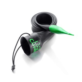 Line Cutterz Edition TRC - Protector de caña de Pescar con Correa de Carrete y Punta de Espuma (Paquete de 2), Spincasting - Lanzador giratorios, Negro, Verde, Large