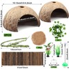 QUOZUO Crested Gecko Tank Accessories, Reptile Climbing Vines Hanging Plants