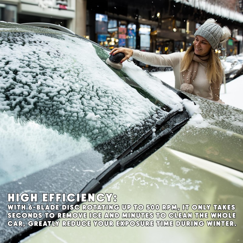 ZONETECH Electric Ice Scraper for Car Windshield, Electric Snow Scraper